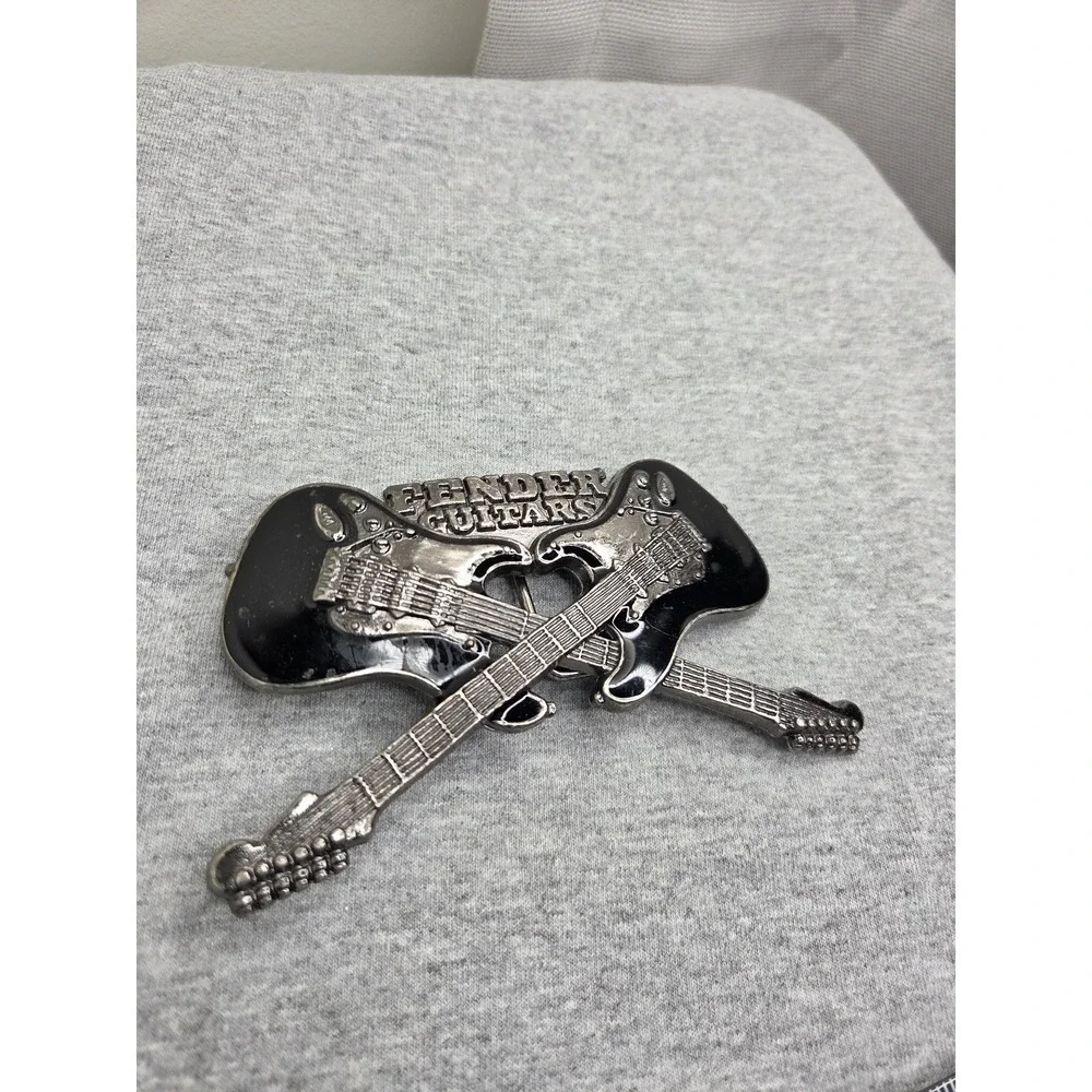 Large Oversized Fender Guitar Belt Buckle Rock Music Novelty Statement Piece